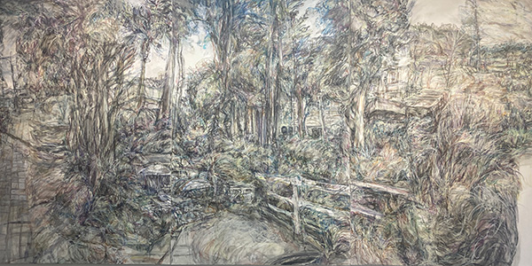 《Landscapes》2023年　油彩、アクリル、パステル、キャンバス